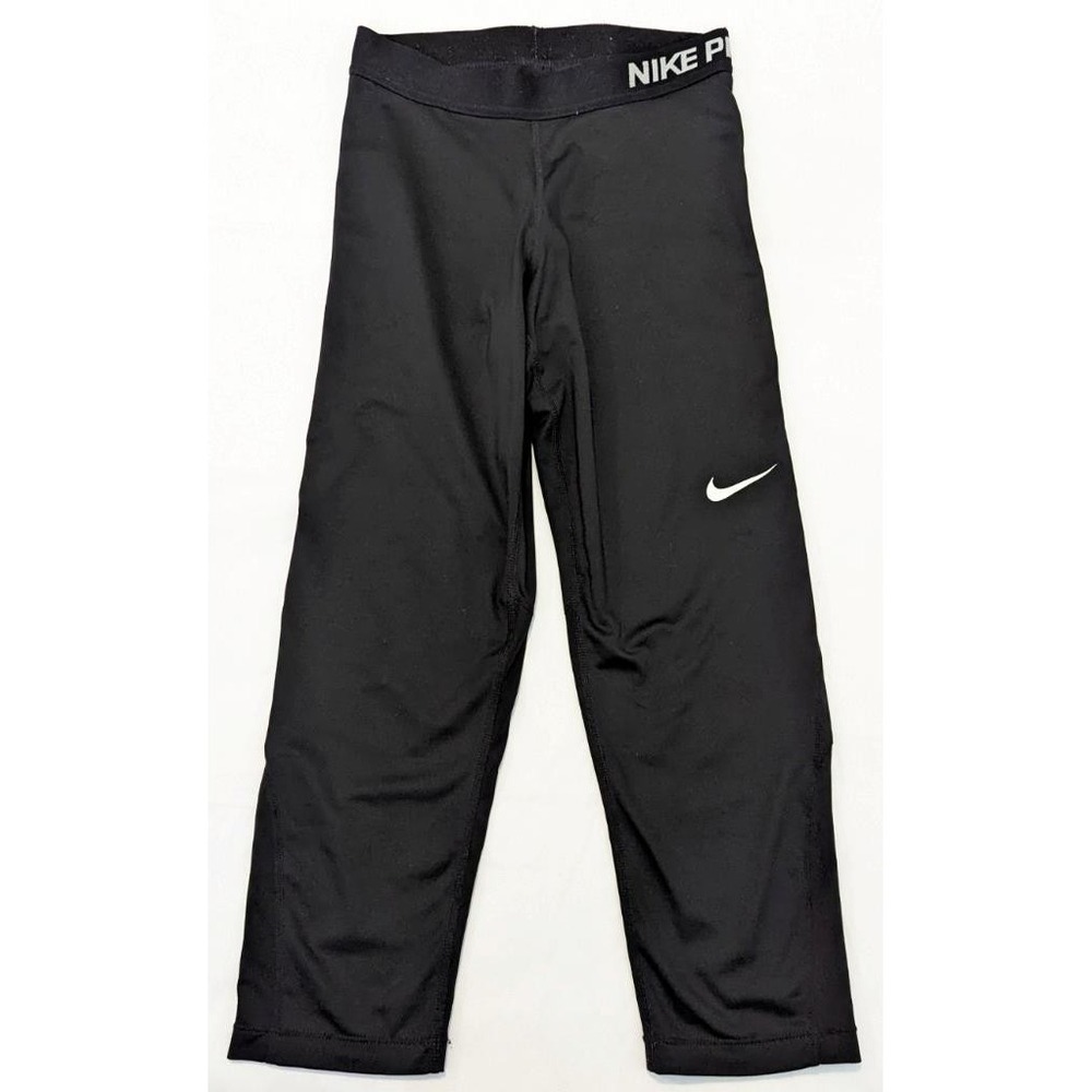 EUC Nike Pro Womens Small Cropped Black Athletic Running Leggings